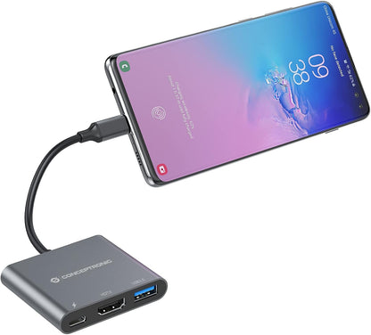 Conceptronic Dock Usb-C->Hdmi,Usb3.0,100Wpd 25Cm S