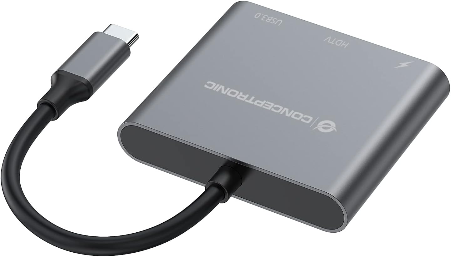 Conceptronic Dock Usb-C->Hdmi,Usb3.0,100Wpd 25Cm S