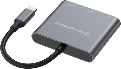 Conceptronic Dock Usb-C->Hdmi,Usb3.0,100Wpd 25Cm S