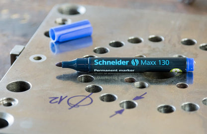 Schneider Marker Pen 130 1-3 mm Permanent Cap-Off-Ink Refillable Pack of 10 Yellow