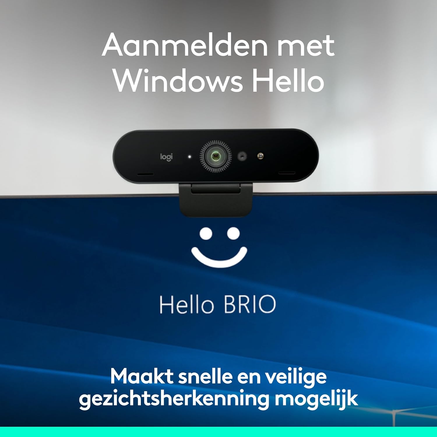 Logitech Brio 4K Webcam, Video Calling, Noise-Cancelling mic, HD Auto Light Correction, Wide Field of View, Works with Microsoft Teams, Zoom, Google Voice, Google Meet, PC/Mac/Laptop/Macbook/Tablet
