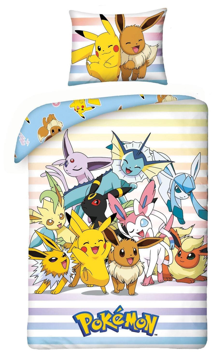 Halantex Pokemon Group Bettwäsche Bettbezug 140x200 70x90cm