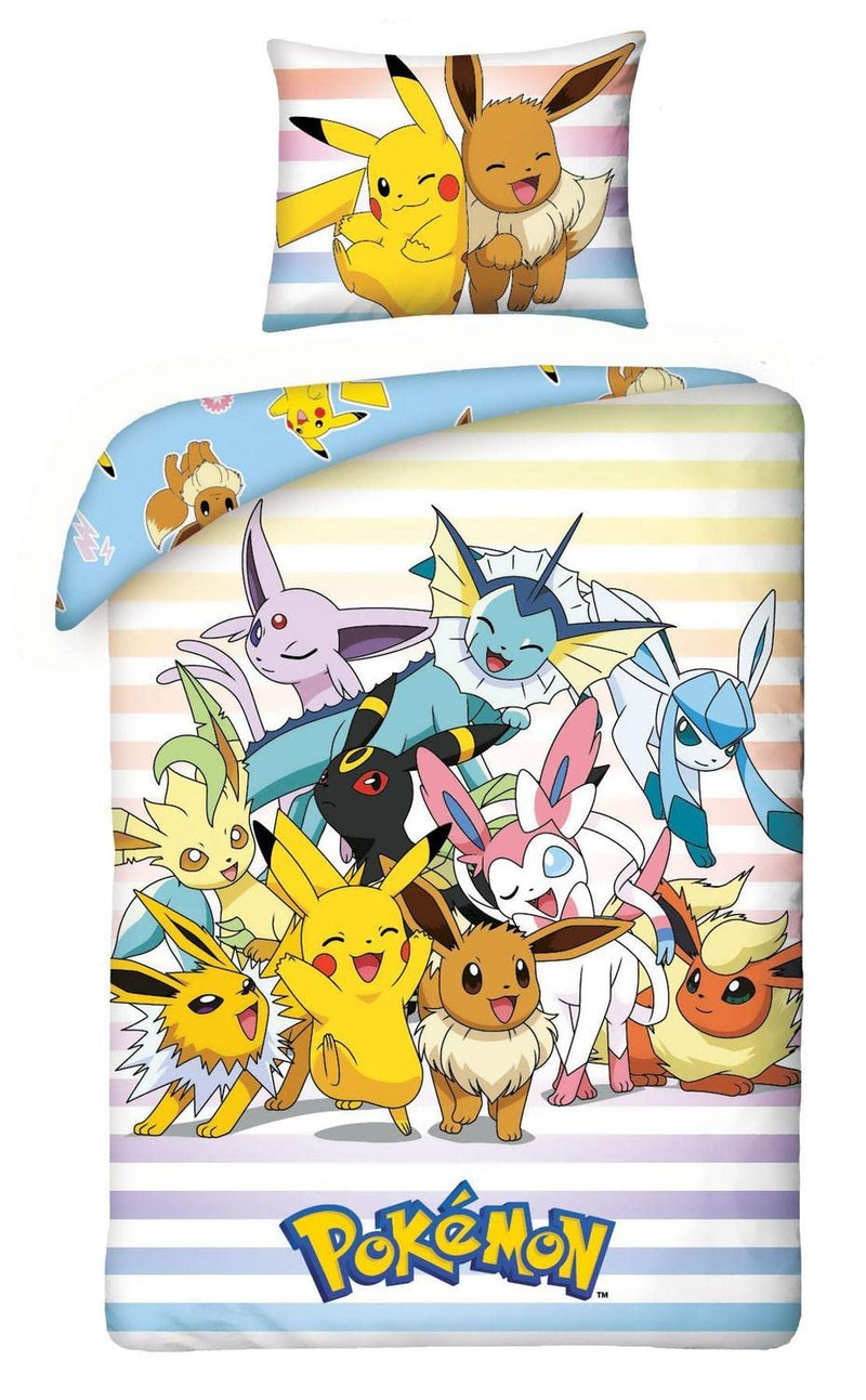 Halantex Pokemon Group Bettwäsche Bettbezug 140x200 70x90cm