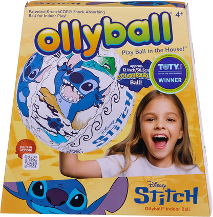 Ollyball, Disney Stitch, The Ultimate Indoor Play Ball for Kids and Parents, Colourable Ball, Suitable for Indoor and Outdoor Play