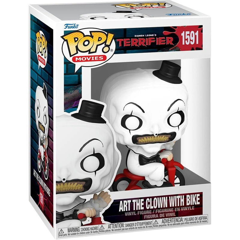 Funko Pop! Movies: Terrifier - Art the Clown With Bike - Collectable Vinyl Figure - Gift Idea - Official Merchandise - Toys for Kids & Adults - Movies Fans - Model Figure for Collectors and Display