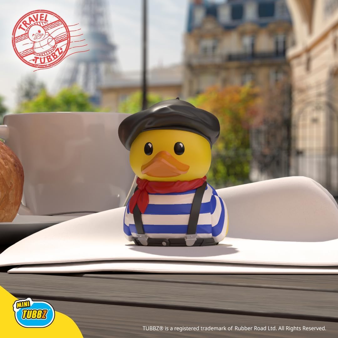 TUBBZ Mini: Frankreich - Französischer Pantomime als Cosplay-Gummiente Vinyl-Figur