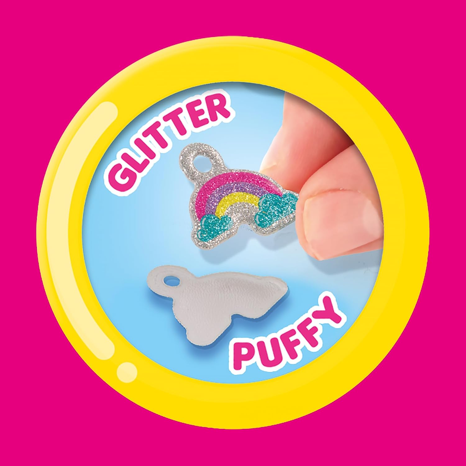 SES Creative 14747 Puffy Sticker Armbanden - Creatieve knutselset voor kinderen vanaf 5 jaar - Maak trendy armbanden met 60 gezwollen glitterstickers om 30 unieke bedels te maken