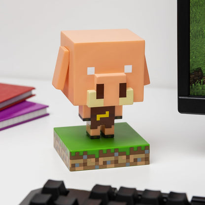 Paladone Minecraft Piglin Mini Icon Light, Officially Licensed LED Lamp for Kids Bedrooms, Gaming Rooms and Home Decor, Battery Powered Collectible