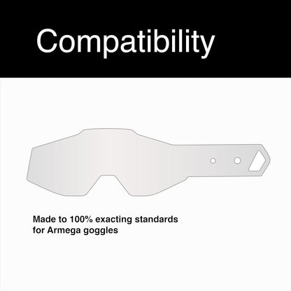 100% Armega Goggle Laminated Tear-Offs