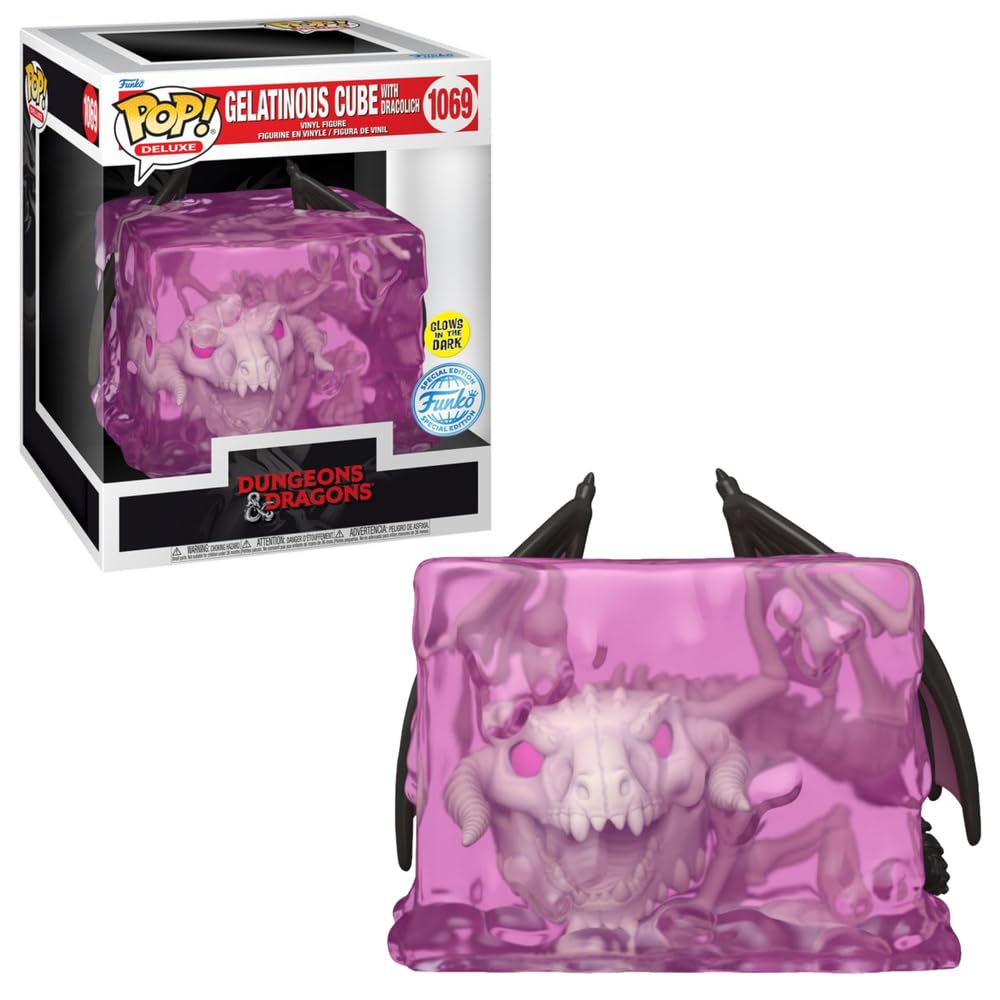 Dungeons And Dragons Pop! Deluxe Animation Vinyl Figure Gelatinous Cube With Dracolich (Gr) (Gw) Exclusive Edition 9 Cm