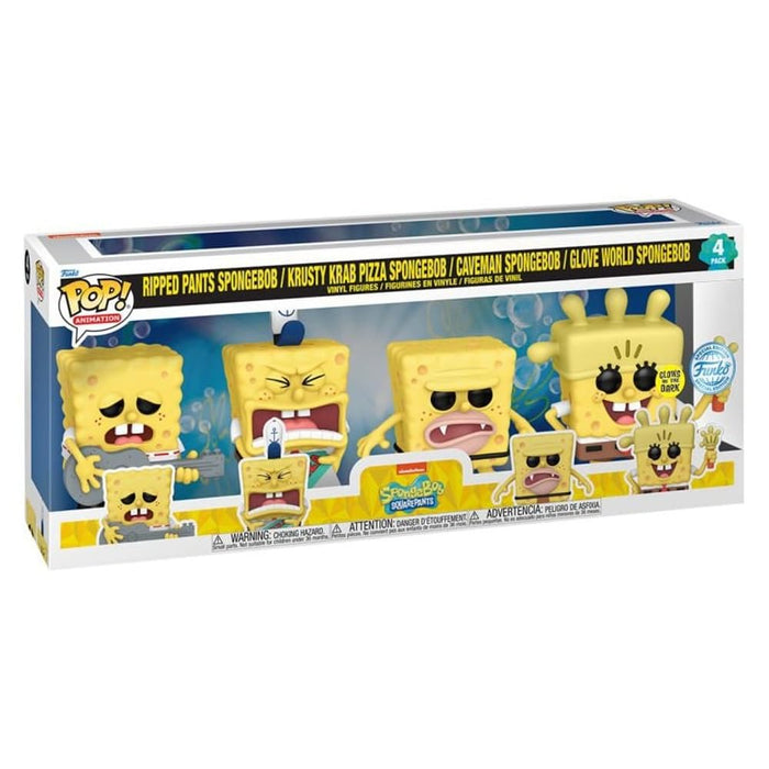 Funko Pop! Spongebob Squarepants - Spongebob Squarepants Glow in The Dark Pop! Vinyl 4-Pack