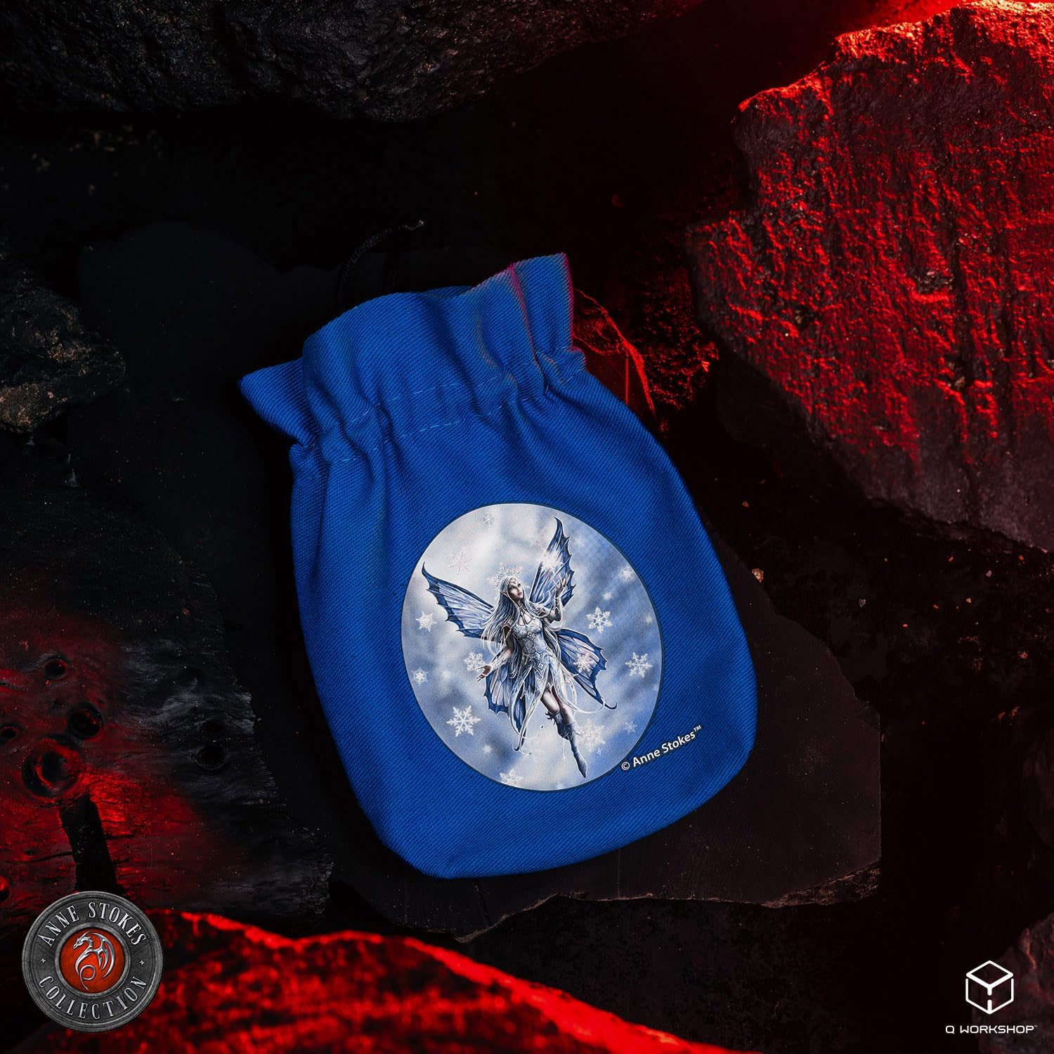Anne Stokes Dice Pouch Snow Fairy