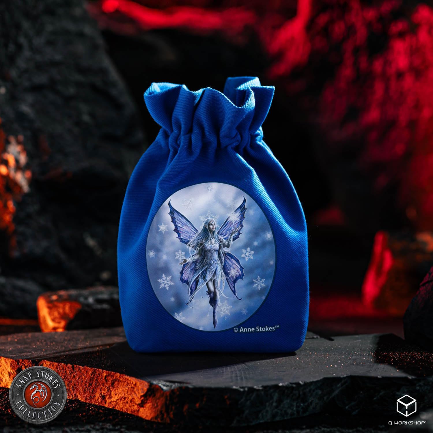 Anne Stokes Dice Pouch Snow Fairy