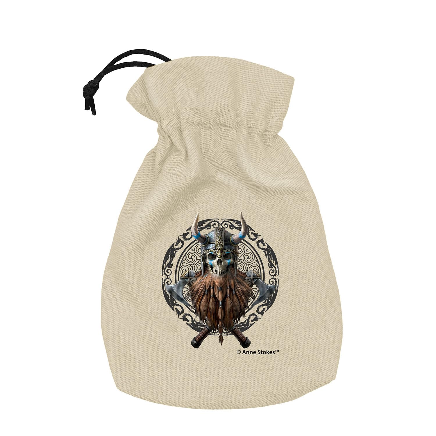 Q-Workshop, Anne Stokes - Astuccio per dadi con teschio vichingo