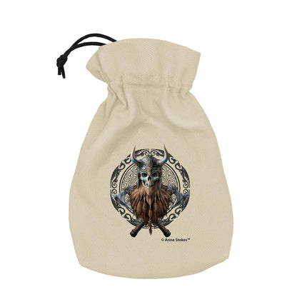 Q-Workshop, Anne Stokes - Astuccio per dadi con teschio vichingo