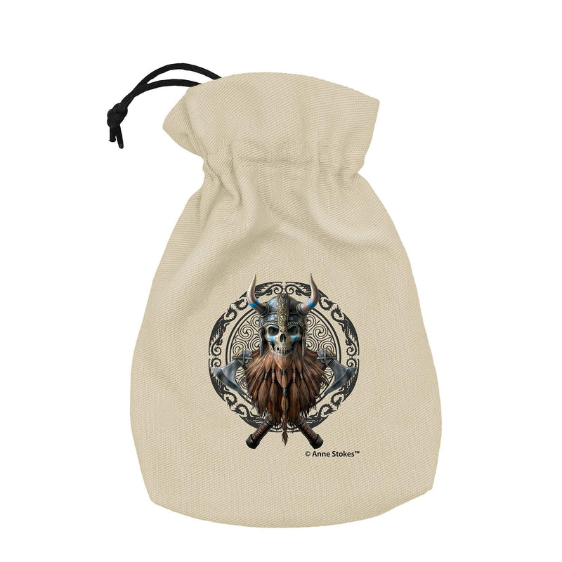 Q-Workshop, Anne Stokes - Astuccio per dadi con teschio vichingo