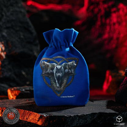 Q-Workshop, Anne Stokes - Astuccio per dadi con tre lupi