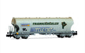 Arnold HN6705 F-MISA, 4-axle cereal hopper wagon (rounded walls) Millet with graffiti Telefoot, ep. VI Freight Wagons