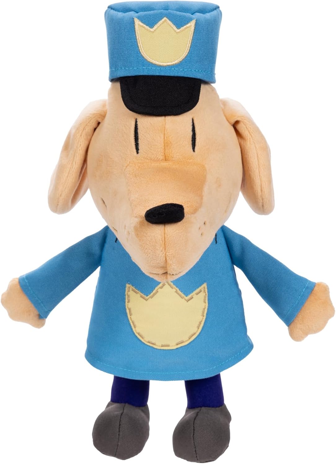 Dog Man Feature Plush by Jakks Pacific - Ears Flip Up and Down, Squeeze Dogman Plush for Fun Sound Effect, Toot! Collect all Dogman Plush, Based on The Dog Man Movie, Inspired by Dog Man Book
