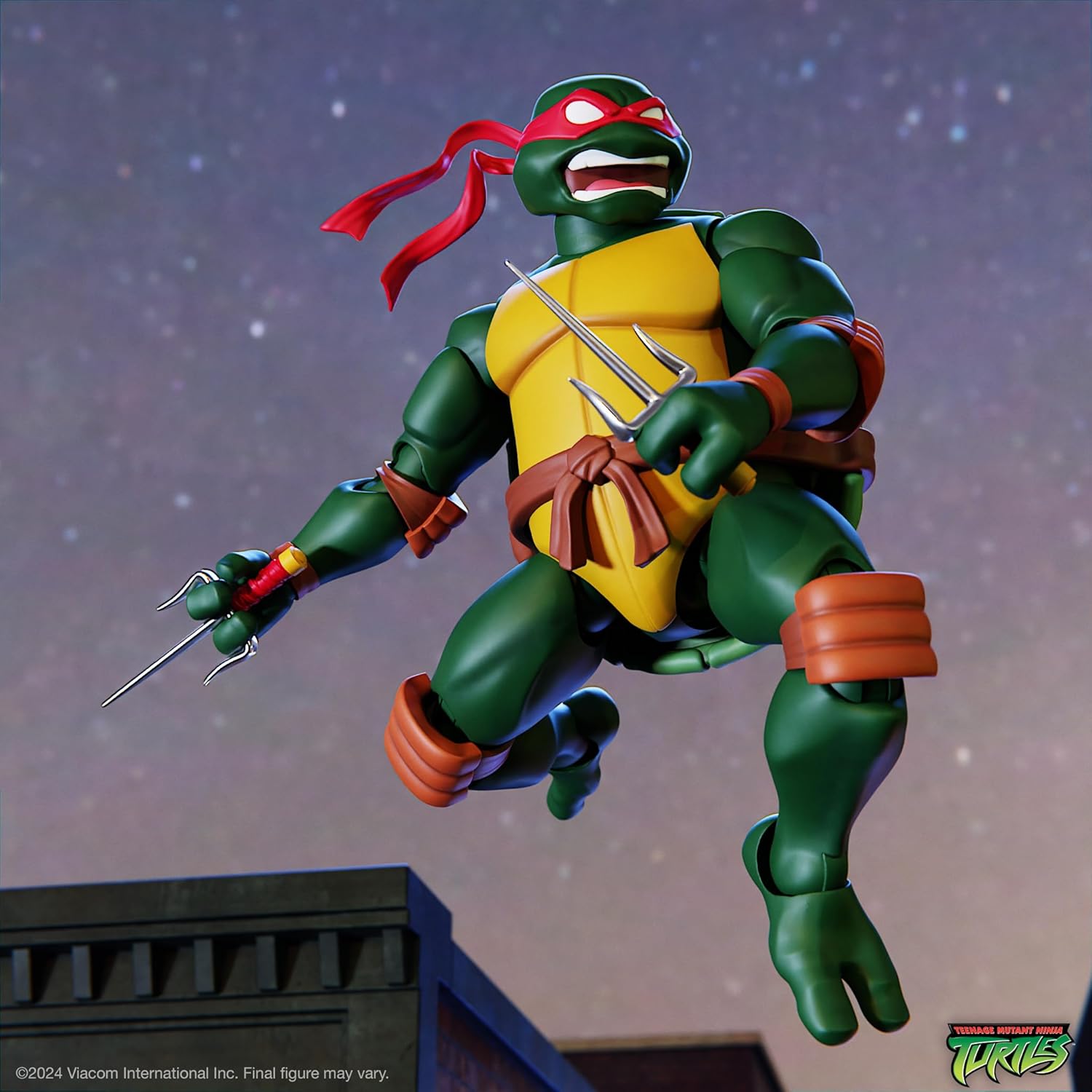 Super7 ULTIMATES! Teenage Mutant Ninja Turtles Raphael - 7" TMNT Action Figure with Accessories Classic Cartoon Collectibles and Retro Toys