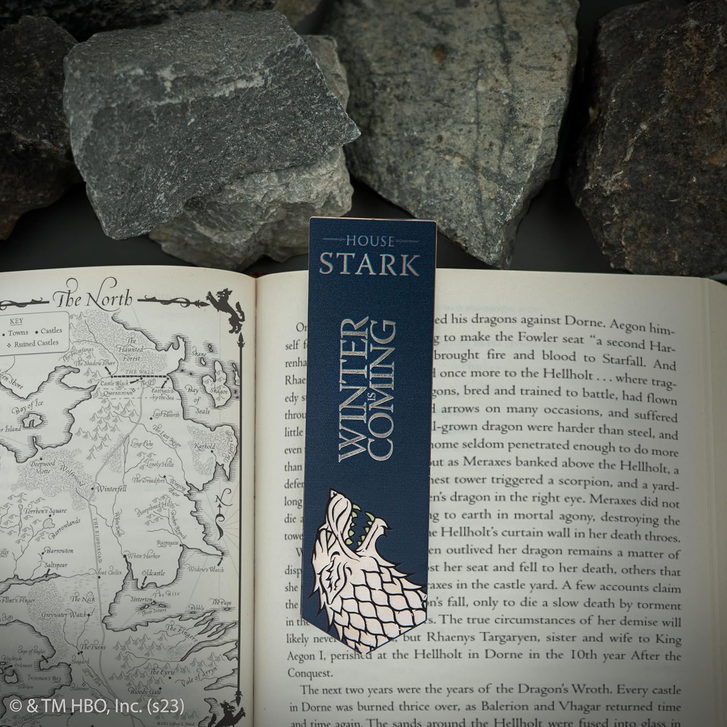 Cinereplicas Game of Thrones – Stark and Targaryen Metal Bookmark 14 x 4 cm – Official Licensed (Stark