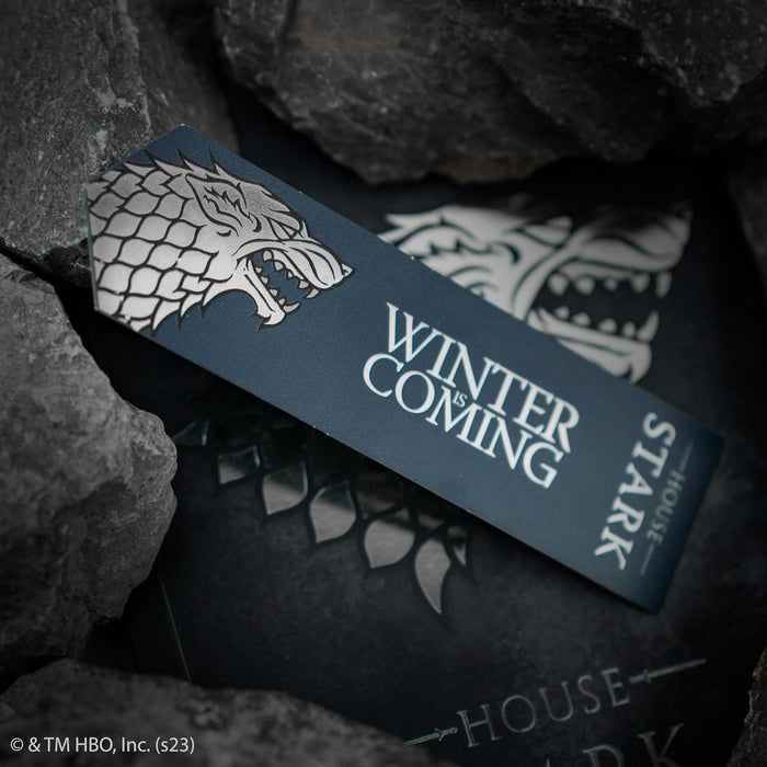 Cinereplicas Game of Thrones – Stark and Targaryen Metal Bookmark 14 x 4 cm – Official Licensed (Stark