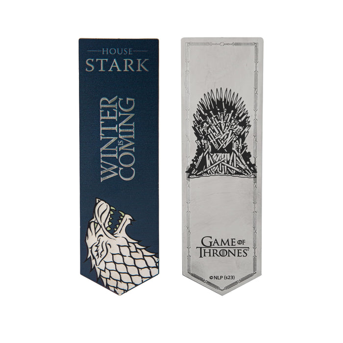 Cinereplicas Game of Thrones – Stark and Targaryen Metal Bookmark 14 x 4 cm – Official Licensed (Stark