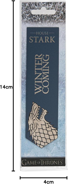 Cinereplicas Game of Thrones – Stark and Targaryen Metal Bookmark 14 x 4 cm – Official Licensed (Stark