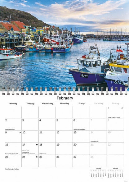 Yorkshire 2026 A5 Wall Calendar