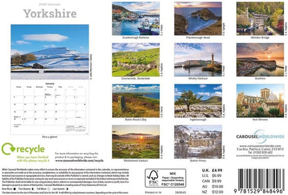Yorkshire 2026 A5 Wall Calendar