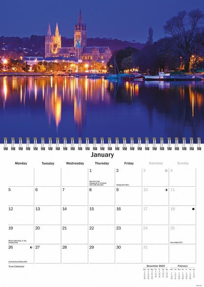 Cornwall 2026 A5 Wall Calendar