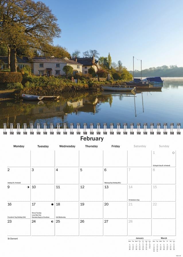 Cornwall 2026 A5 Wall Calendar