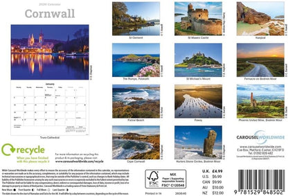 Cornwall 2026 A5 Wall Calendar