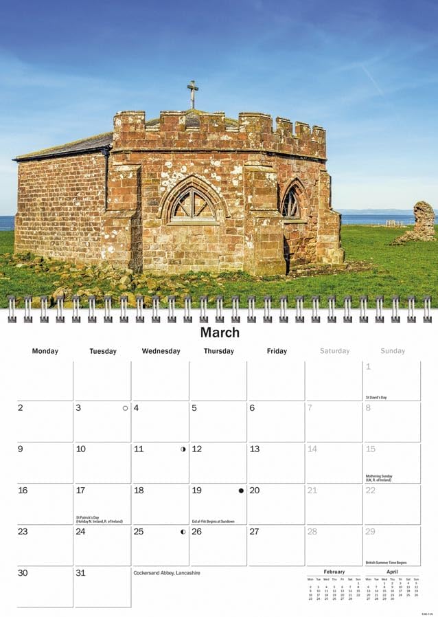 Carousel Worldwide, Cathedrals and Abbeys 2026 A5 Wall Calendar