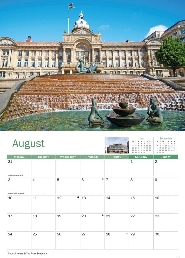 Birmingham 2026 A4 Wall Calendar