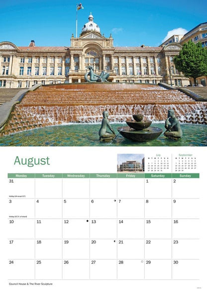 Birmingham 2026 A4 Wall Calendar