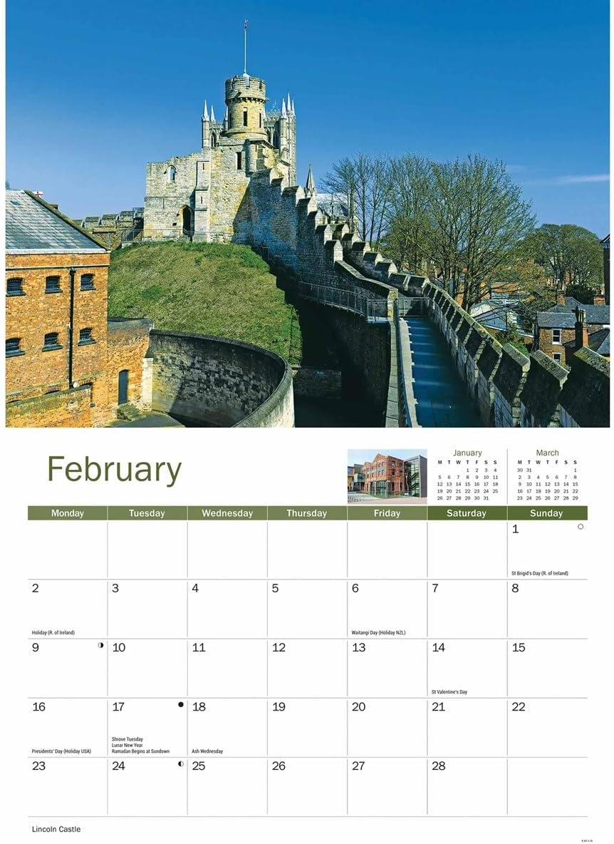 Carousel Worldwide, Lincoln 2026 A4 Wall Calendar