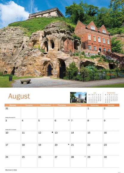 Nottinghamshire 2026 A4 Wall Calendar
