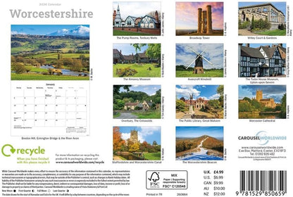 Worcestershire 2026 A5 Wall Calendar