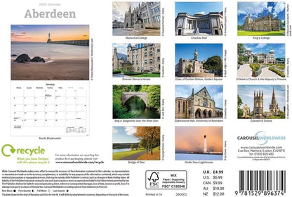 Carousel Worldwide, Aberdeen 2026 A5 Wall Calendar