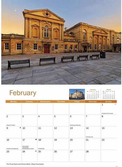Bath 2026 A4 Wall Calendar