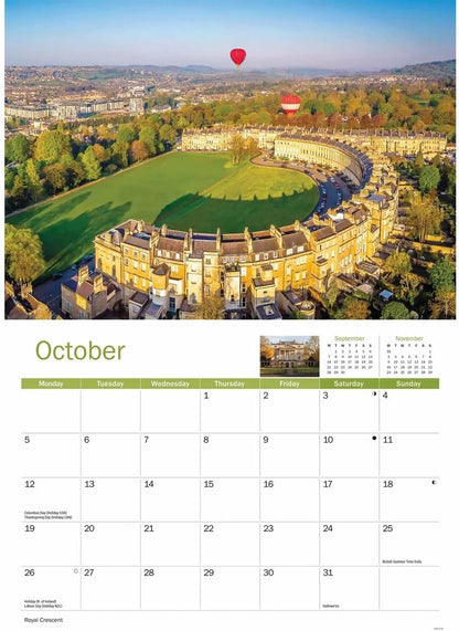 Bath 2026 A4 Wall Calendar
