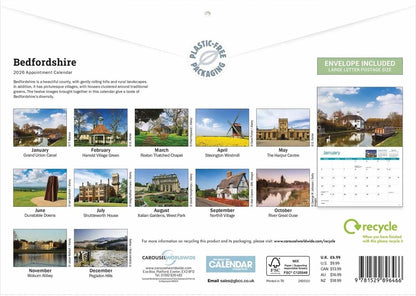 Carousel Worldwide, Bedfordshire 2026 A4 Wall Calendar