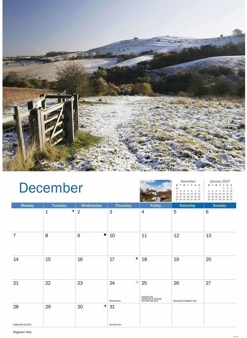 Carousel Worldwide, Bedfordshire 2026 A4 Wall Calendar