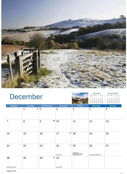 Carousel Worldwide, Bedfordshire 2026 A4 Wall Calendar