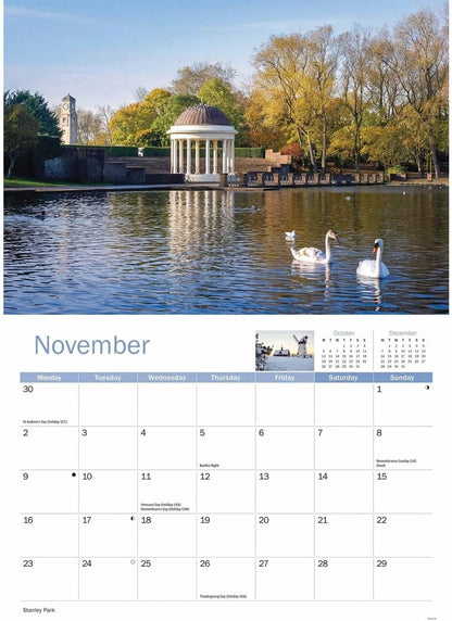 Carousel Worldwide, Blackpool & Fylde 2026 A4 Wall Calendar