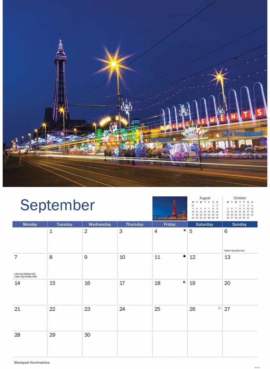 Carousel Worldwide, Blackpool & Fylde 2026 A4 Wall Calendar