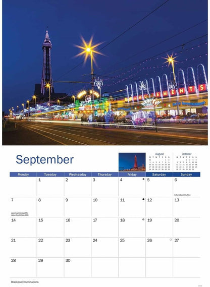 Carousel Worldwide, Blackpool & Fylde 2026 A4 Wall Calendar