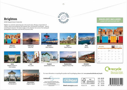 Brighton 2026 A4 Wall Calendar