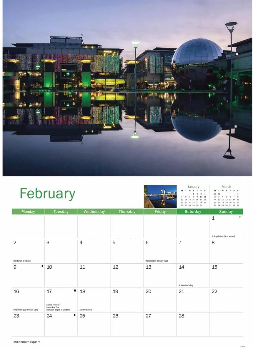 Bristol 2026 A4 Wall Calendar